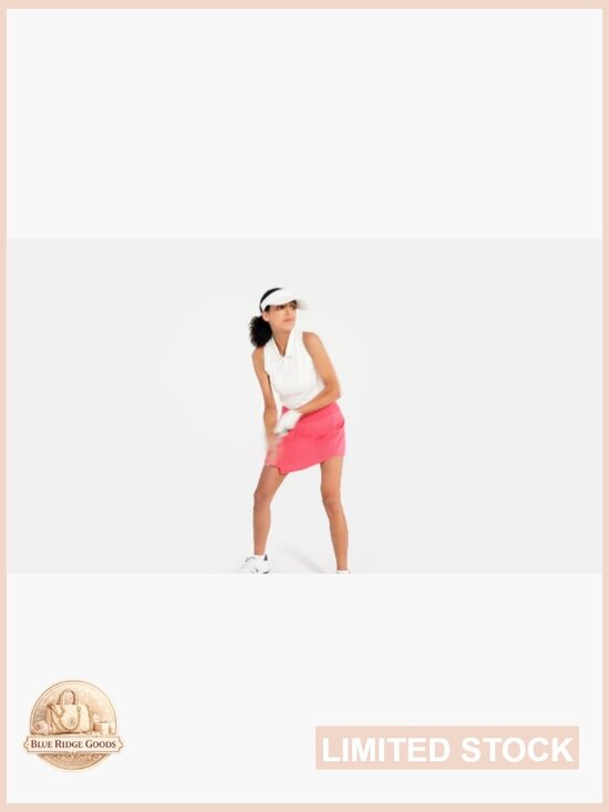 High Waisted Pleated Tennis Skort with Pockets Athletic A-Line Sporty Skirt - Picture 7 of 7